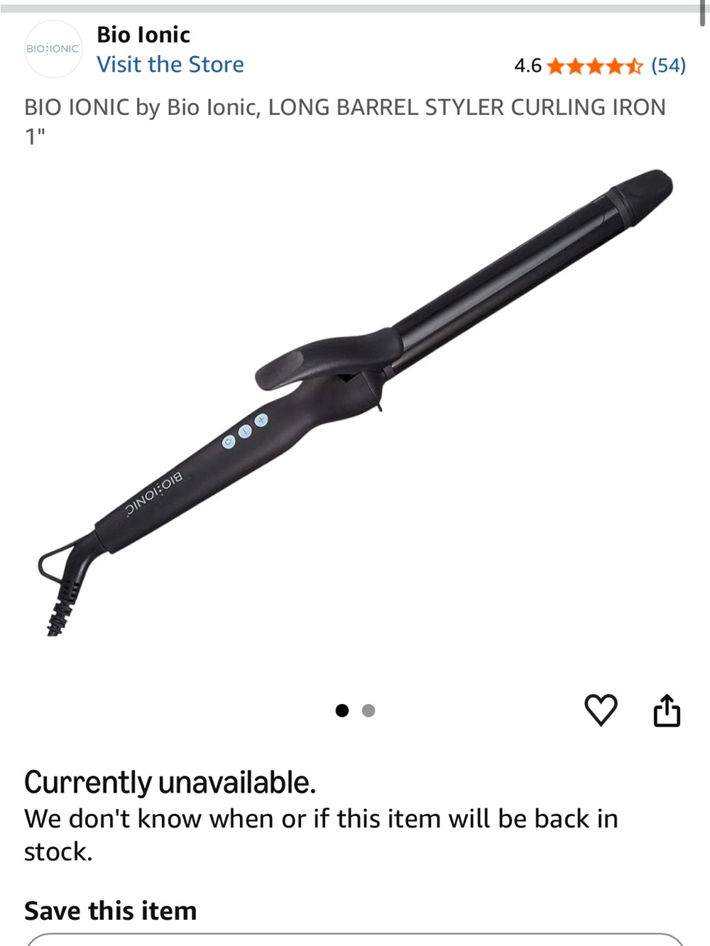 BIO IONIC by Bio Ionic, LONG BARREL STYLER CURLING IRON 1"
